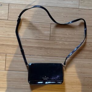 Kate Spade Shiny Black Crossbody Bag